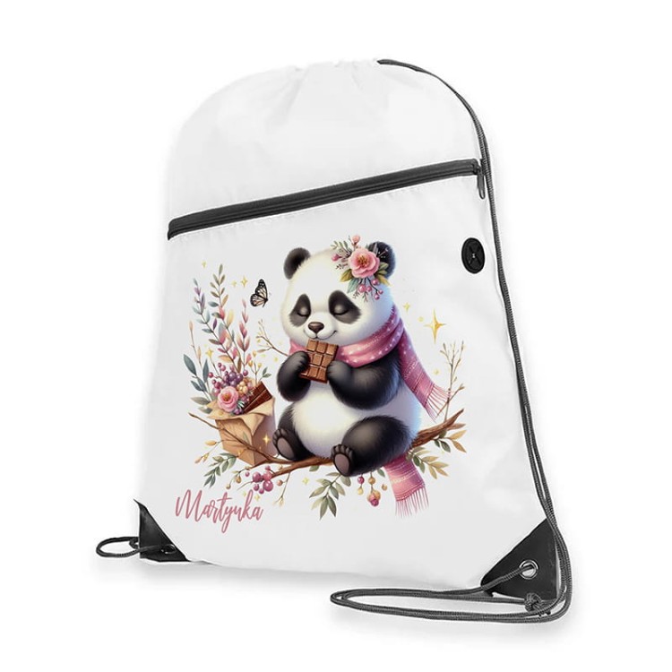 WOREK na basen z imieniem i z grafiką pandy dla dziewczynki