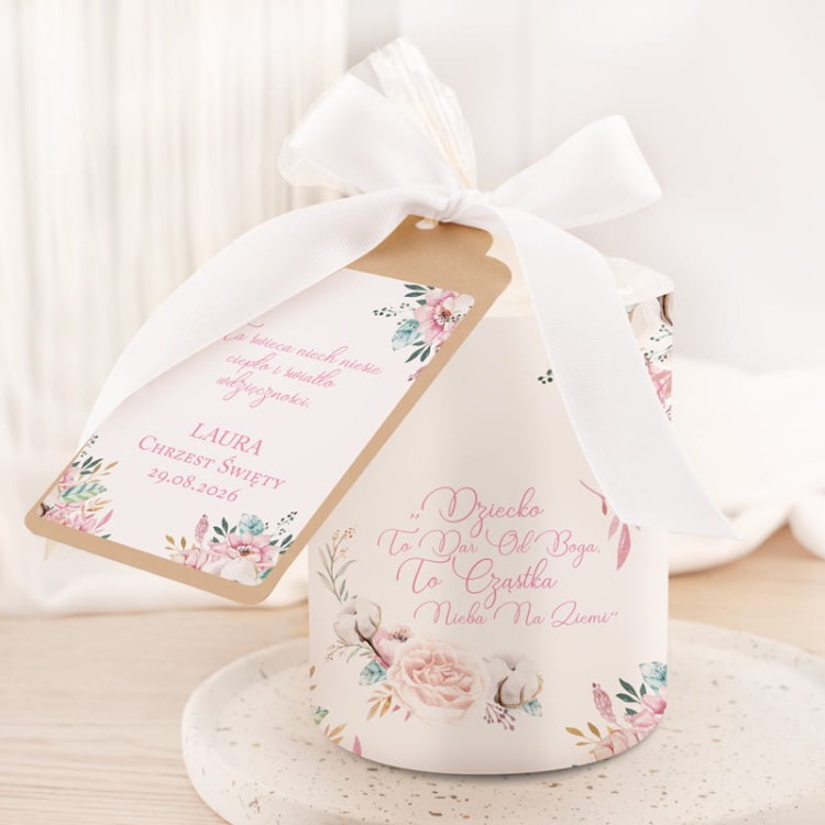 Świeczka z bilecikiem podarunkowym