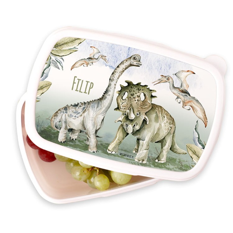 ŚNIADANIÓWKA personalizowana do szkoły Dinozaury