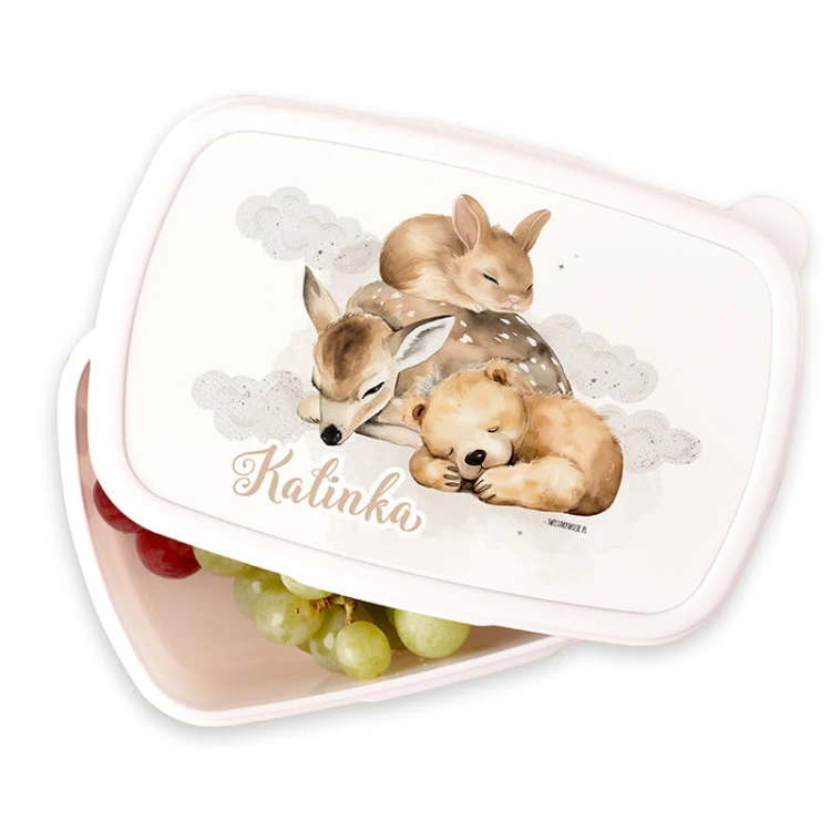 ŚNIADANIÓWKA personalizowana do przedszkola Śpiące Zwierzątka