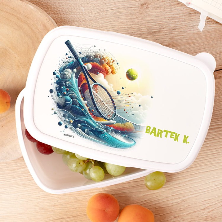 ŚNIADANIÓWKA z imieniem lunchbox na trening tenisa