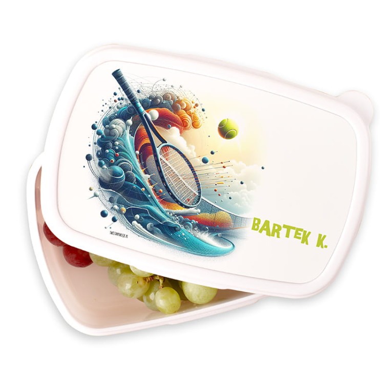ŚNIADANIÓWKA z imieniem lunchbox na trening tenisa