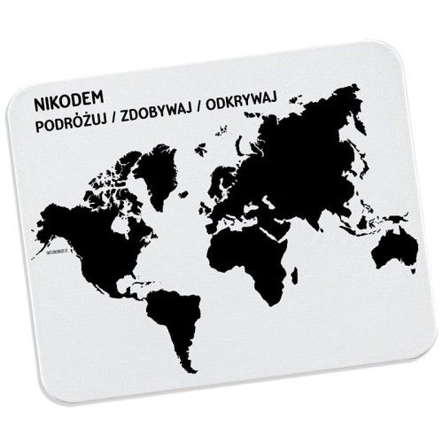 PODKŁADKA pod Myszkę z Imieniem Dla Miłośnika Geografii MAPA ŚWIATA