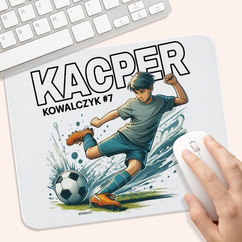 PODKŁADKA pod Myszkę z Imieniem Dla Fana Piłki Nożnej