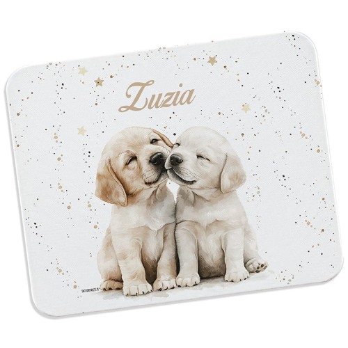 PODKŁADKA pod Myszkę z Imieniem Dla Miłośniczki Piesków szczeniaki