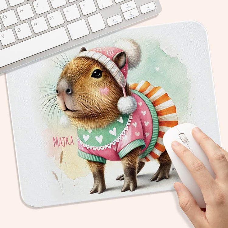 PODKŁADKA Pod Myszkę z Motywem Kapibary