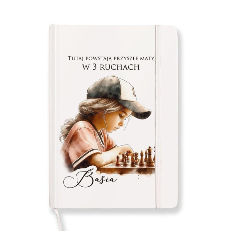 NOTATNIK dla Dziecka Prezent Dla Młodej Szachistki