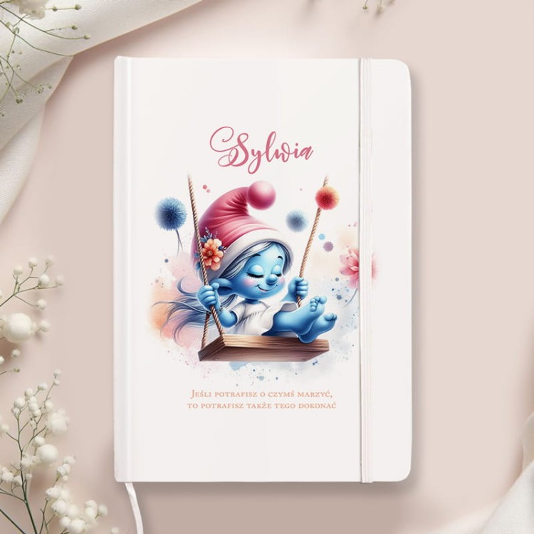 NOTATNIK dla dziewczynki z imieniem Smerfy