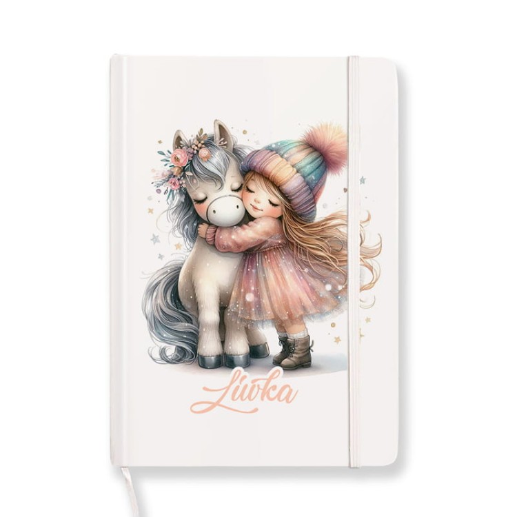 NOTATNIK z gumką prezent do szkoły dla dziewczynki