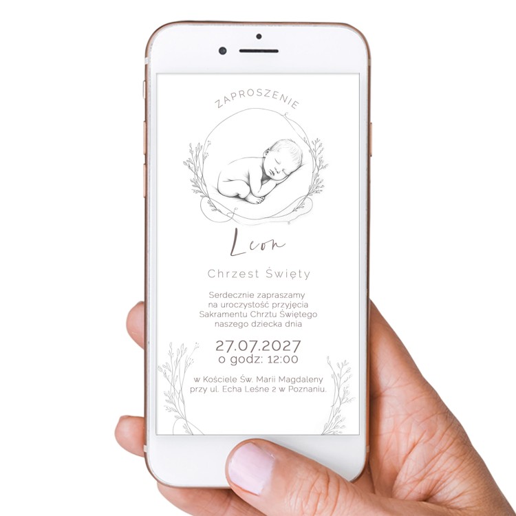ZAPROSZENIE Elektroniczne na Chrzest Święty Chłopca