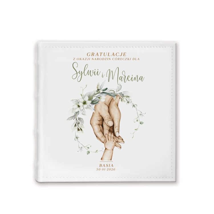 ALBUM na zdjęcia z kieszeniami prezent na narodziny dziecka