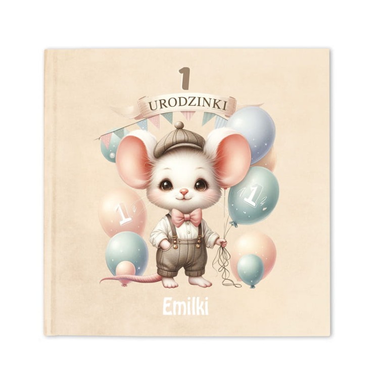 Personalizowany ALBUM na Roczek Welurowa Okładka