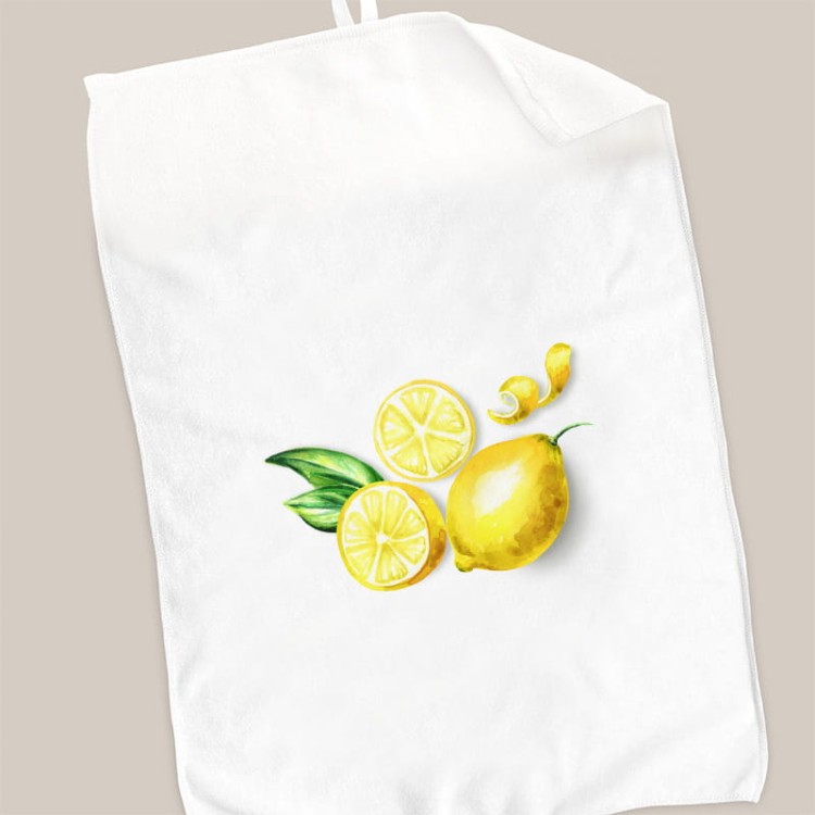 ręcznik z grafiką cytryn