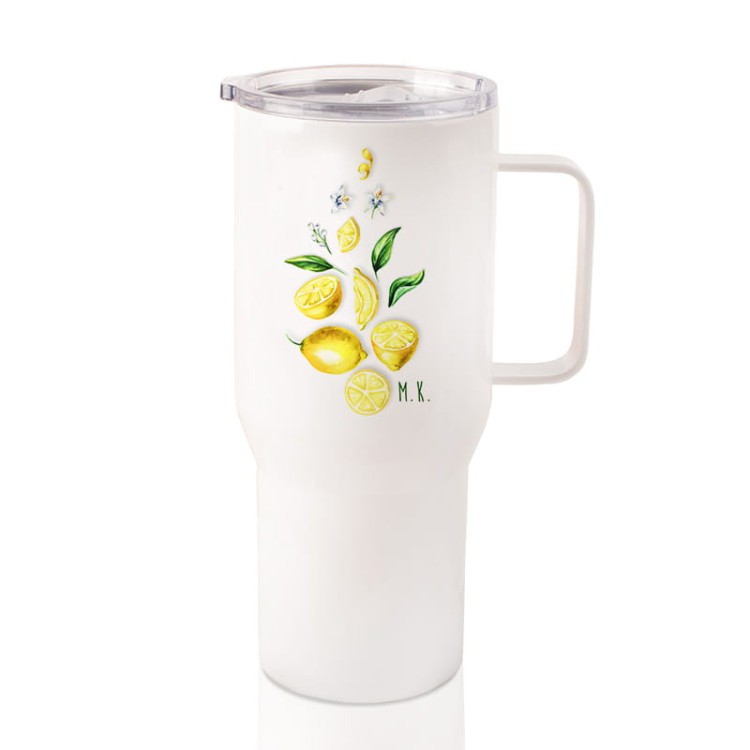 Kubek termiczny z grafiką cytryn