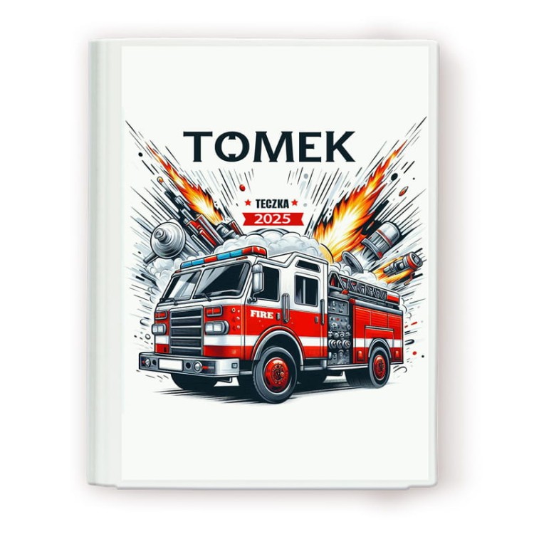 Teczka dla chłopca wóz strażacki