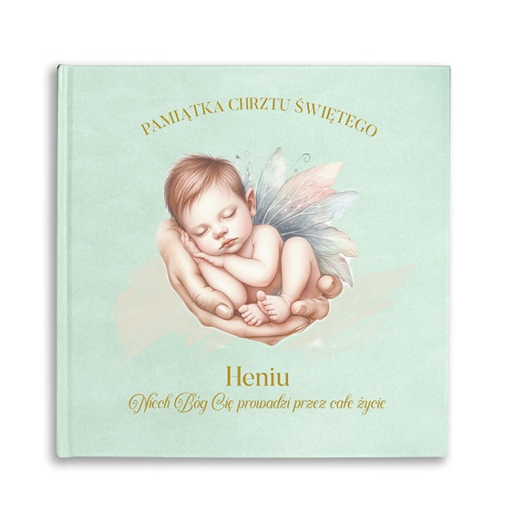 Album welurowy pamiątka z okazji chrztu