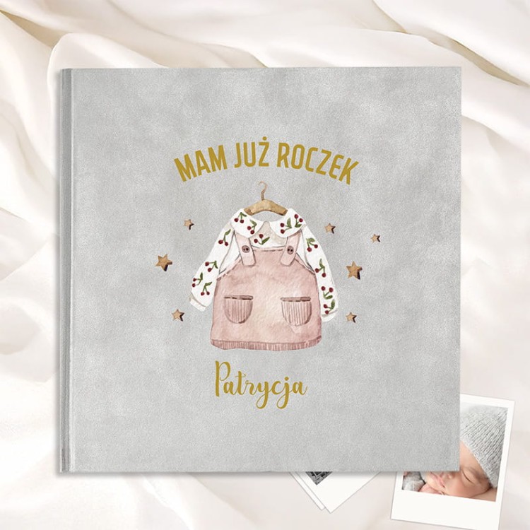 ALBUM Welurowy Prezent na Roczek dla dziewczynki