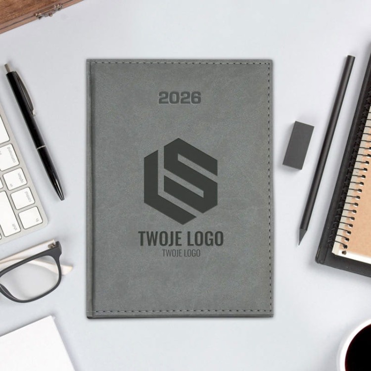 Personalizowany kalendarz książkowy 2026 z logo firmy