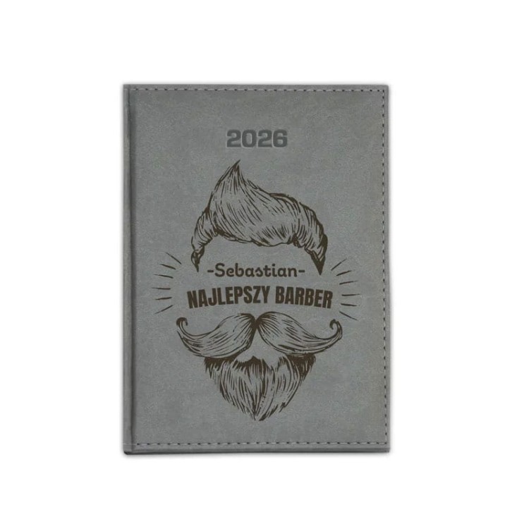 Personalizowany kalendarz książkowy dla barbera na rok 2026