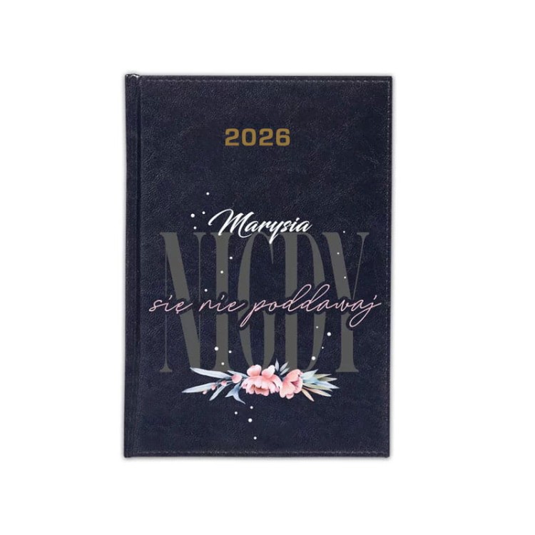 Kalendarz książkowy z personalizacją dla kobiety na rok 2026