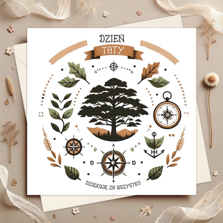 Kartka z życzeniami prezent na dzień Taty