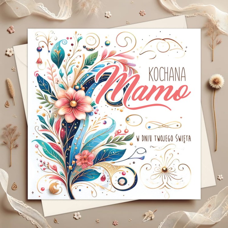 Kartka z życzeniami na dzień mamy