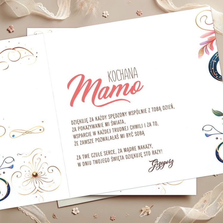 Kartka z okazji dnia mamy personalizowana