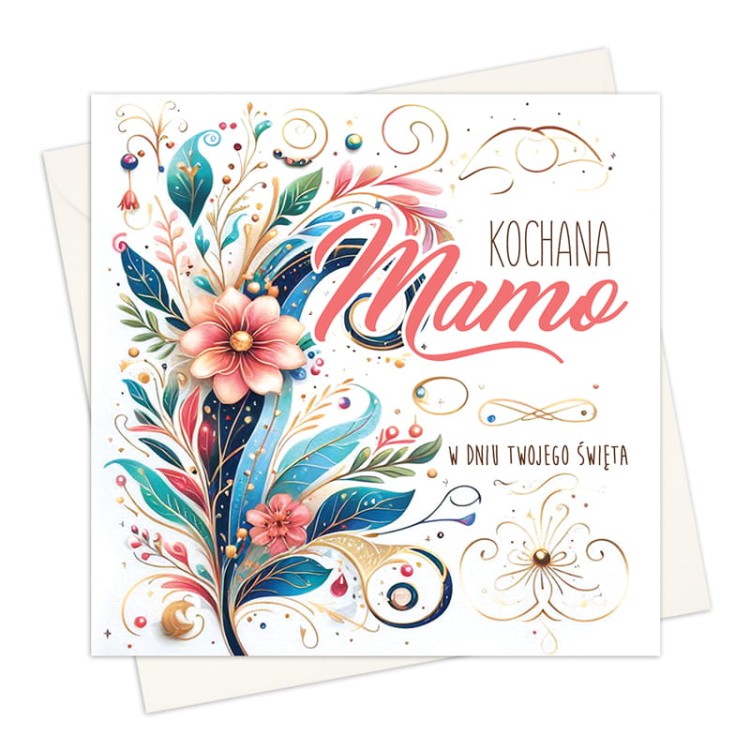 Personalizowana kartka z życzeniami na dzień mamy