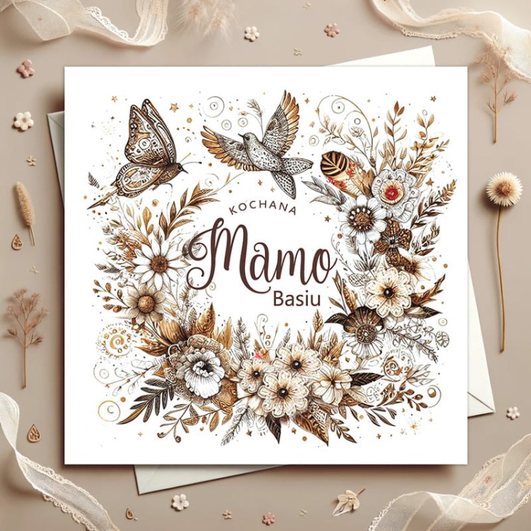 Kartka z życzeniami dla mamy Prezent na dzień matki