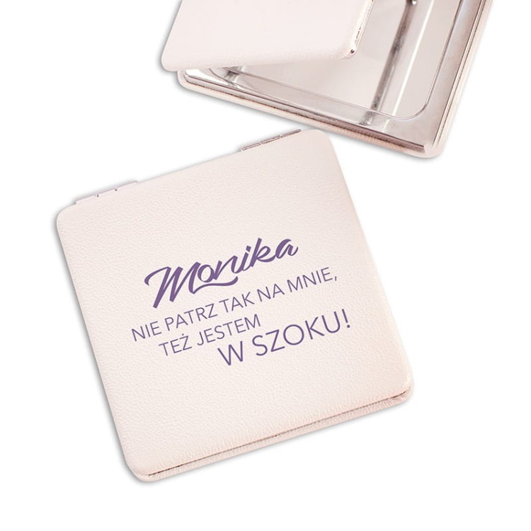 Lusterko kieszonkowe z personalizacją prezent dla kobiety