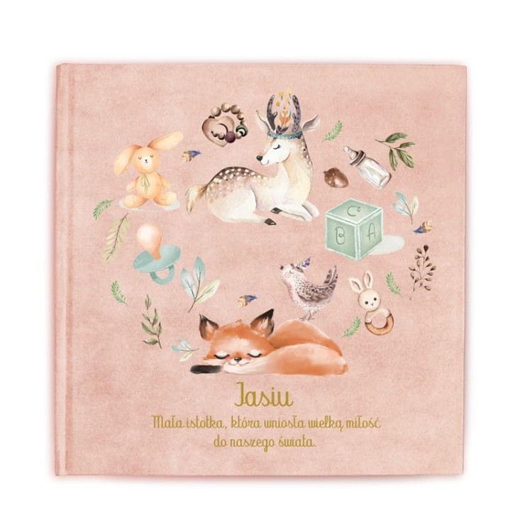 Personalizowany ALBUM na Zdjęcia Wklejane dla Dziecka Leśne Zwierzątka