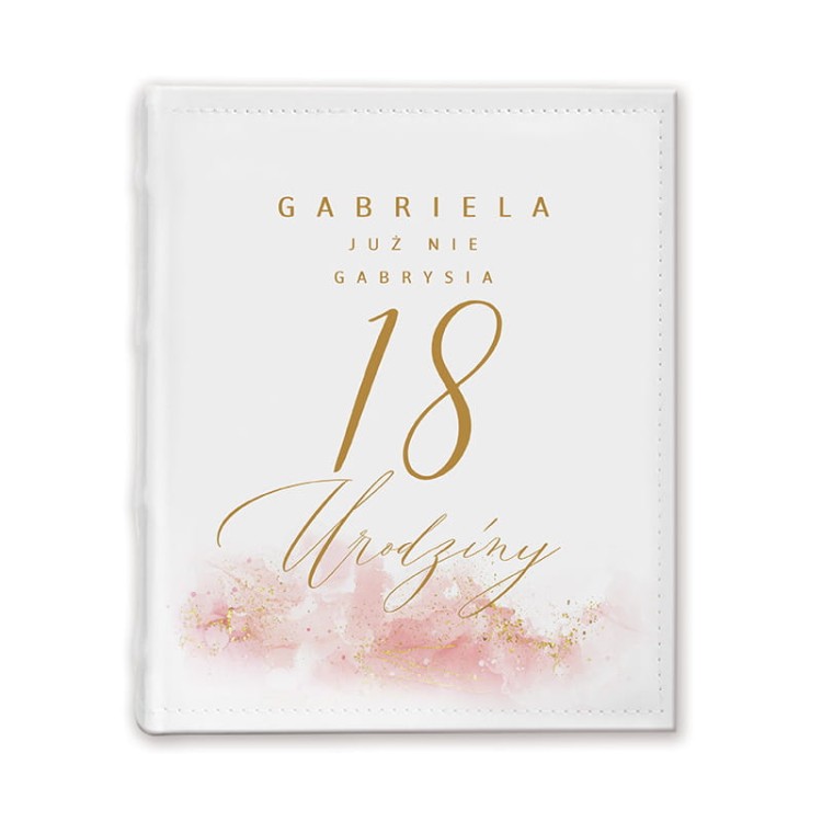 Album z personalizacją dla dziewczyny z okazji 18 urodzin
