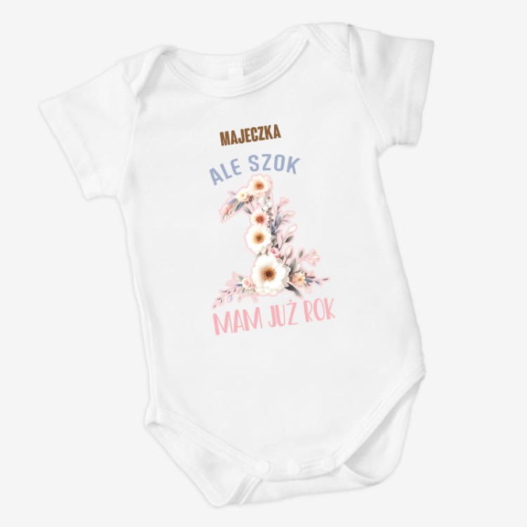 Personalizowane body dla dziewczynki na roczek