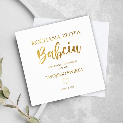 Personalizowana kartka z życzeniami prezent dla babci