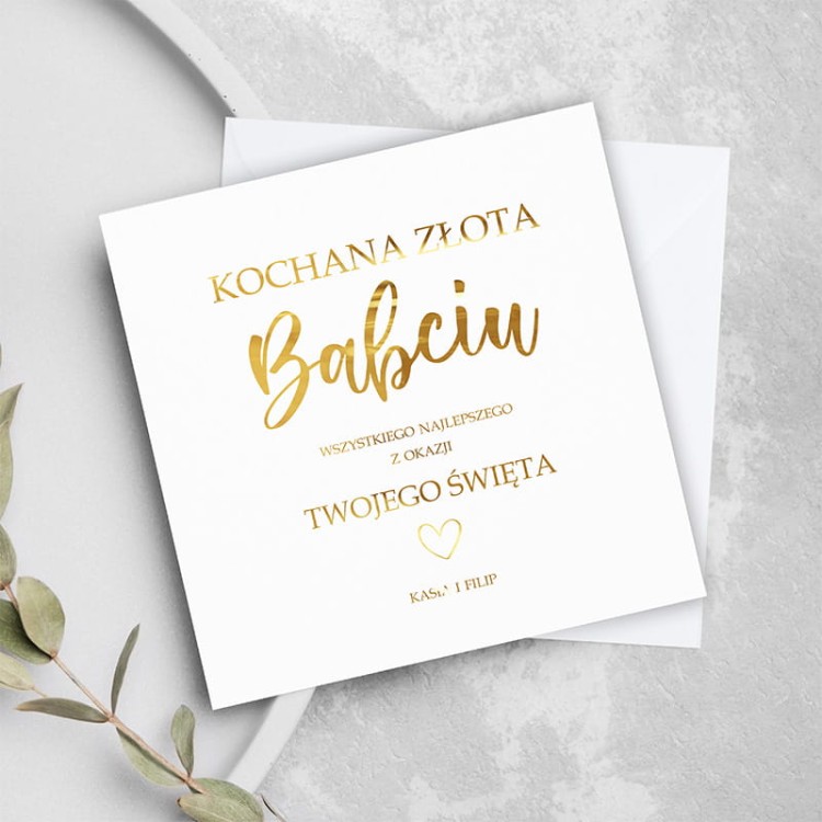 Personalizowana kartka z życzeniami prezent dla babci