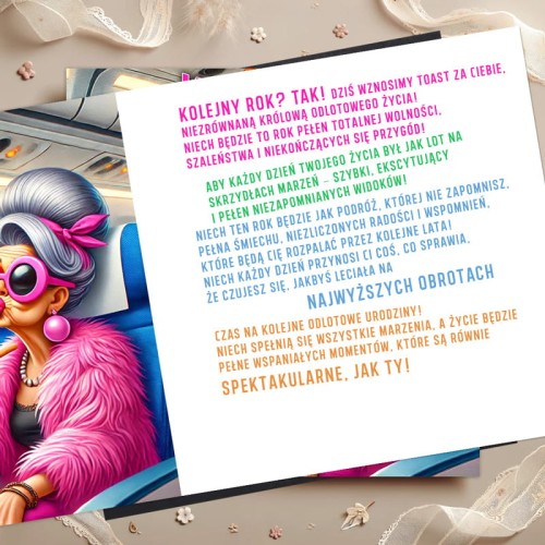 Kartka okolicznościowa na urodziny.