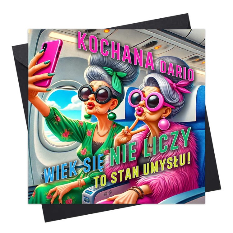 Zabawna kartka na urodziny.