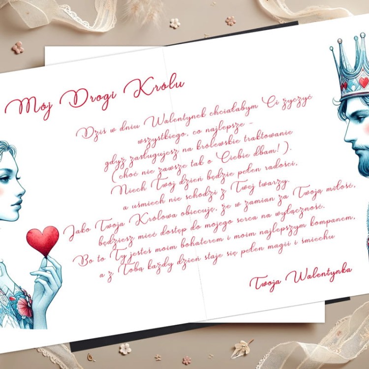 Kartka na walentynki motyw kart.