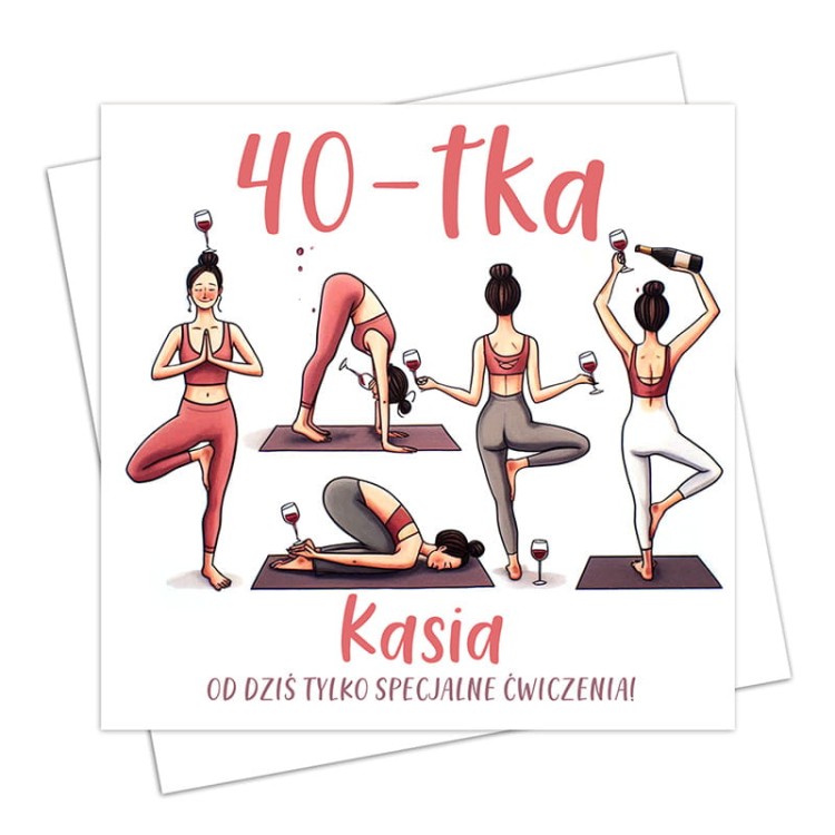 Kartka urodzinowa wino.