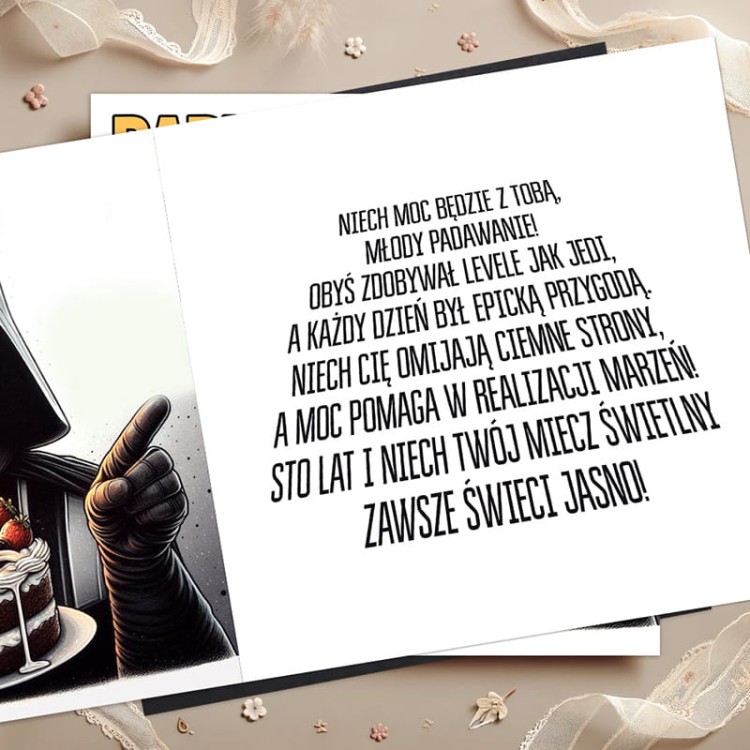 Kartka urodzinowa Star Wars.