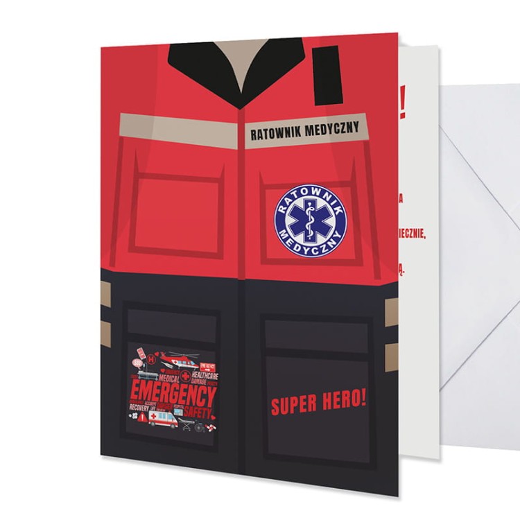 Życzenia dla kartka prezentowa dla ratownika medycznego