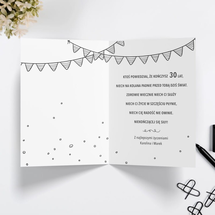 Kartka urodzinowa ze zdjęciem.