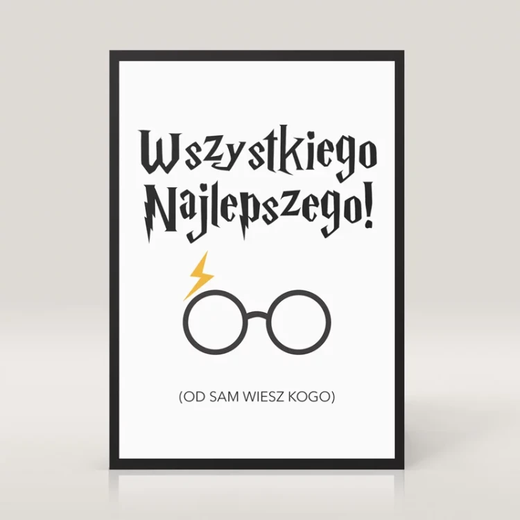 Kartka dla fanów Harrego Pottera.