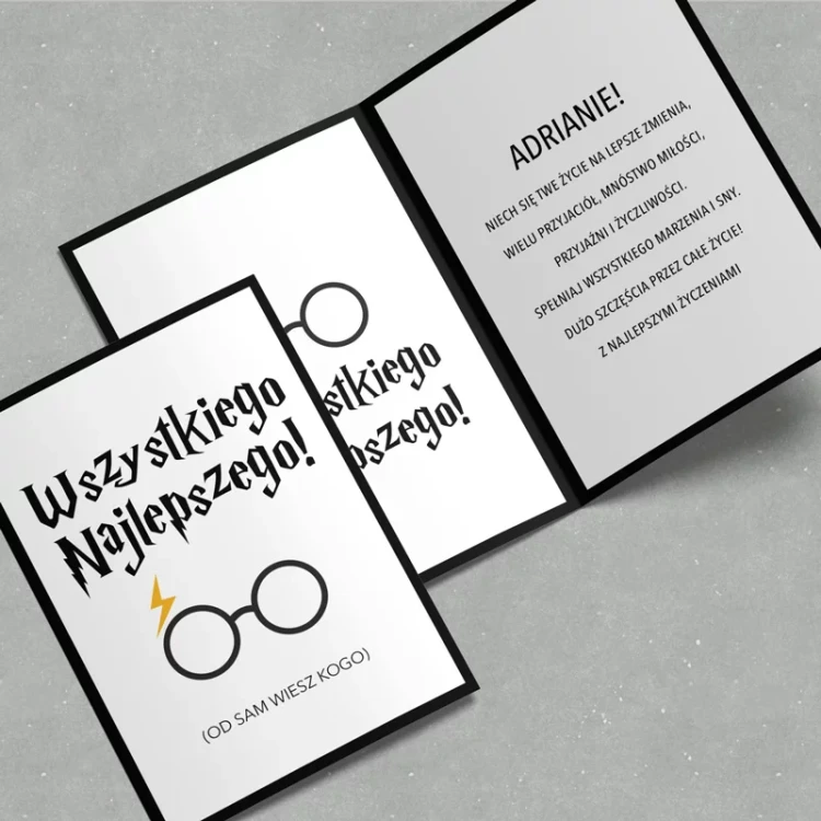 Kartka na urodziny dla fana magii.