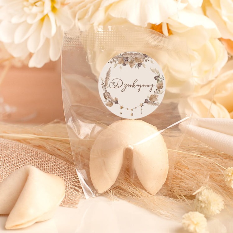 Ciasteczka z wróżbą podziękowanie dla gości 10 szt