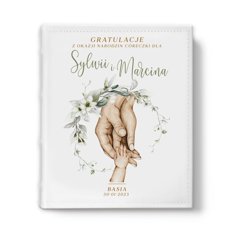 Personalizowany album na narodziny dziecka prezent dla rodziców