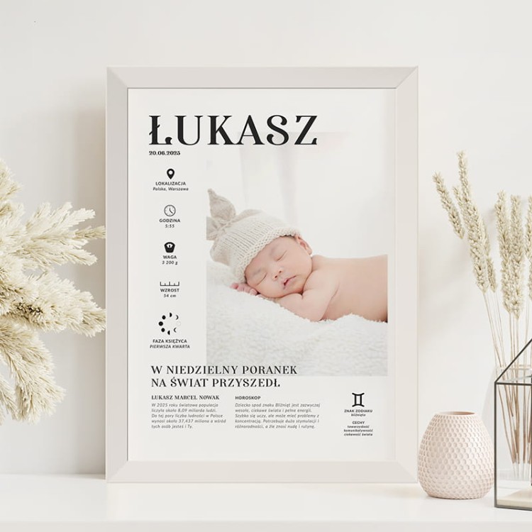 Plakat dla świeżo upieczonej mamy.