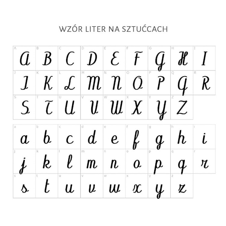 Sztućce z grawerem.