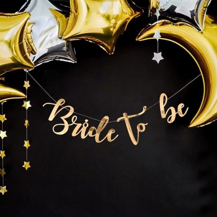 BANER Złoty Lustrzany Bride to be