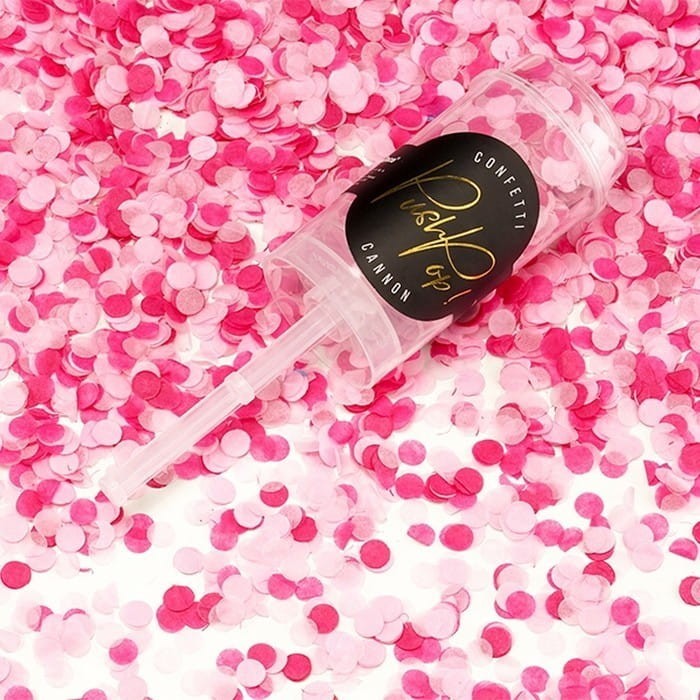 KONFETTI strzelające PopUp RÓŻOWE